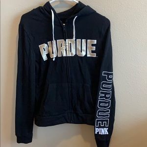 Victoria secret pink Purdue zip up hoodie
